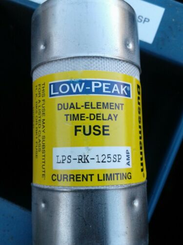 BUSSMANN * LPS-RK-125SP * Low Peak Time Delay Fuse * 600V * 300VDC * NEW no BOX
