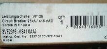 Load image into Gallery viewer, Siemens 3VF2316-1VS41-0AA0 Circuit Breaker 415V 100A 1P free shipping
