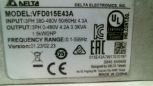 Load image into Gallery viewer, Delta Electronics VFD015E43A AC Motor Drive 460V 3 Phase free shipping
