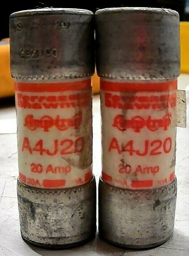 LOT/2 MERSEN FERRAZ SHAWMUT A4J20 AMP-TRAP FUSE CLS J 200KA IR 600VAC 20A  *FRSHP