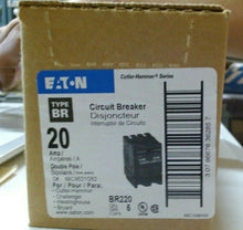 Load image into Gallery viewer, EATON BR220 CIRCUIT BREAKER COMMON TRIP 20A 2P 120-240V LOT/5
