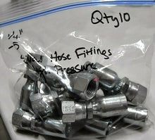 Load image into Gallery viewer, 1/4 IN SWIVAL HYDRAULIC HIGH PRESSURE HOSE FITTINGS -5/EB5H/SAE JIC *FREE SHIP*

