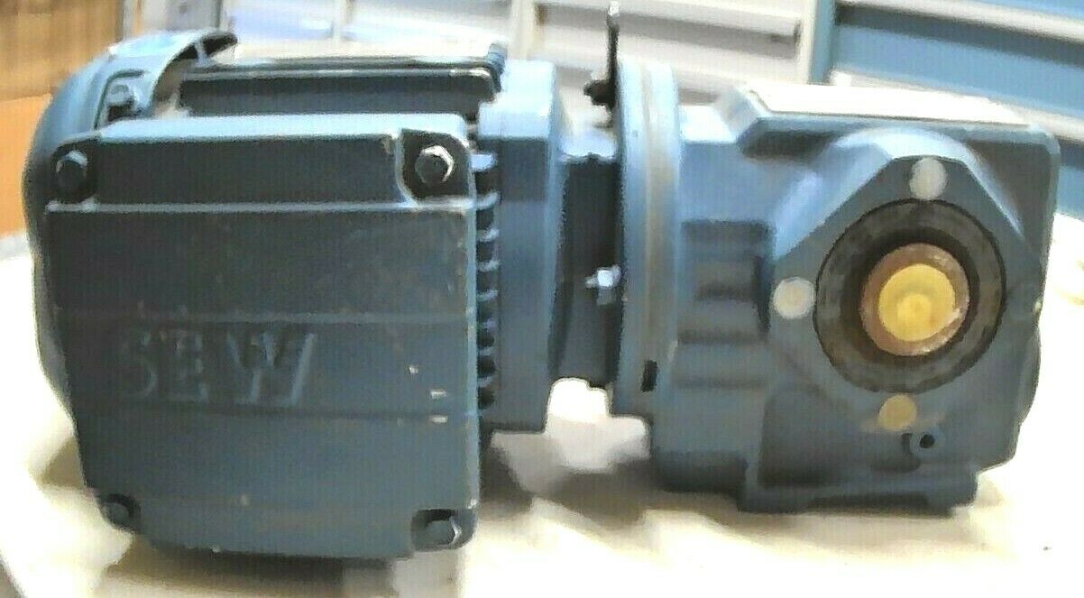 SEW EURODRIVE DRS71S4 GEAR MOTOR HEL-WORM 0.33 HP & SA37DRS71S4