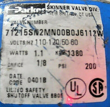 Load image into Gallery viewer, PARKER 71215SN2MN00N0B0112W SKINNER VALVE SOLENOID VALVE *FREE SHIPPING*
