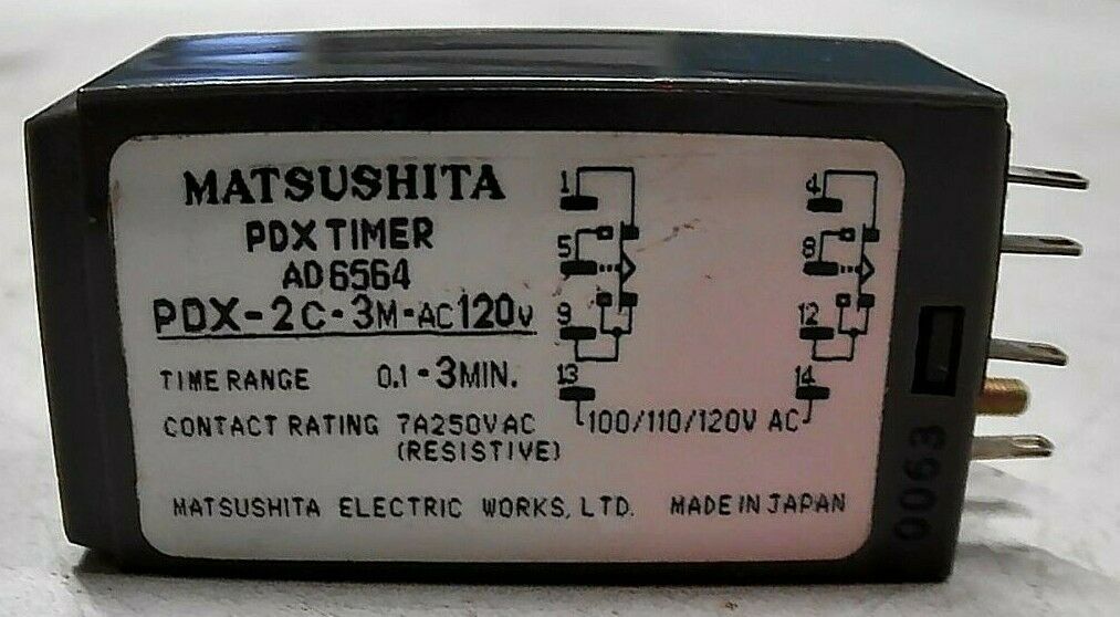 MATSUSHITA PANASONIC PDX-2C-3M-AC120V POWER ASSEMBLY PDX TIMER AD6564 *FREE  SHIP