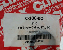 Load image into Gallery viewer, LOT/4 CLIMAX C-100-BO SHAFT COLLAR 1 IN BORE SETSCREW BLACK OXIDE STL SEALED *FS
