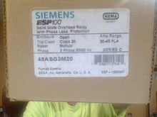 Load image into Gallery viewer, SIEMENS 48ASG3M20 Furnas Overload Relay 20-40FLA 100ESP 200ESP  48ATE3S00
