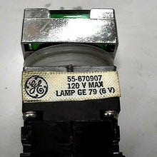 Load image into Gallery viewer, GE CR104ME51425 OILTIGHT PUSHBUTTON GREEN LENS CHROME GUARD 150V -FREE SHIPPING
