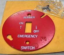 Load image into Gallery viewer, (QTY 8) RED ROUND OIL BURNER EMERGENCY SWITCH PLATE/COVER *FREE SHIPPING*
