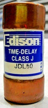 Load image into Gallery viewer, BUSSMANN EDISON JDL50 CURRENT-LIMITING TIME-DELAY 50A 600VAC CLASS J *FREE SHIP*
