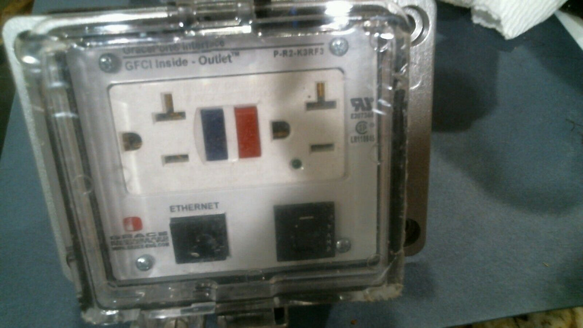 Graceport P-R2-K3RF3 120V Ethernet Interface Unit GFCI Outlet FREE SHI ...