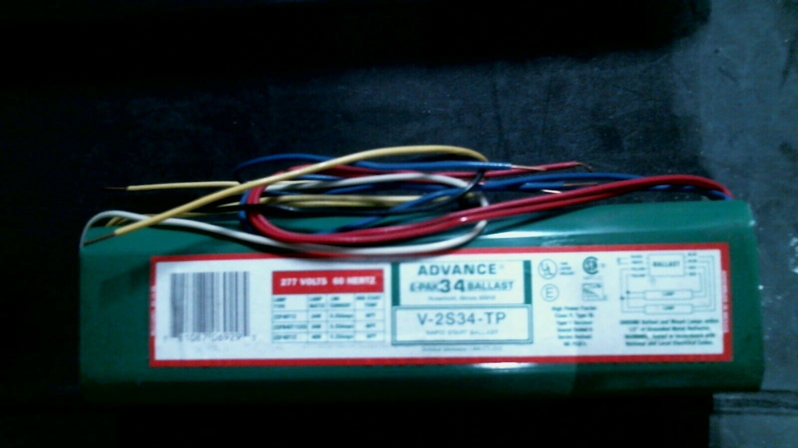 ADVANCE E PACK 34 V-2S34-TP RAPID START BALLAST 277V/60Hz 40W .29A-FRE –  Trojan Supply, image size:1600x900