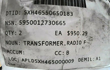 Load image into Gallery viewer, P/N 40126 RADIO F TRANSFORMER NSN5950-01-273-0665 (SP0900-97-A-A223-0074) *FRSHP
