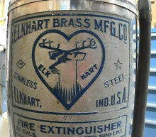 Load image into Gallery viewer, VINTAGE ELKHART BRASS STAINLESS STEEL FIRE EXTINGUISHER-24&#39;&#39; EMPTY UNTESTED *FS*
