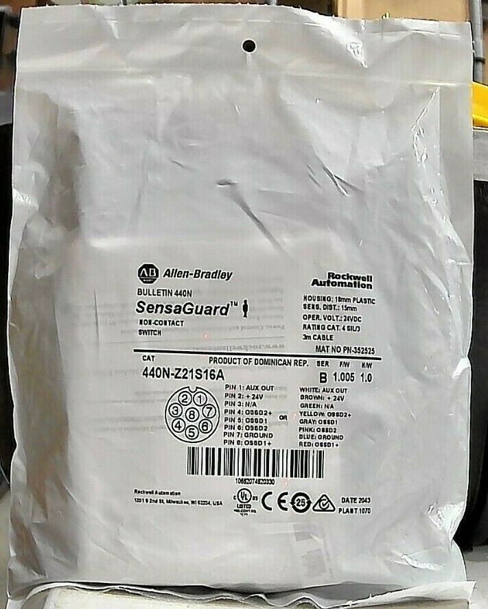 SEALED* AB ROCKWELL 440N-Z21S16A SER B INTERLOCK SWITCH SENSAGUARD