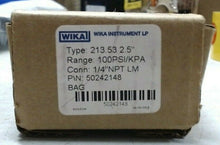 Load image into Gallery viewer, WIKA 50242148 SS LIQUID FILLED PRESSURE GAUGE (TYPE 213.53 2.5") SEALED *FRSHIP*
