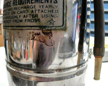 Load image into Gallery viewer, VINTAGE ELKHART BRASS STAINLESS STEEL FIRE EXTINGUISHER-24&#39;&#39; EMPTY UNTESTED *FS*
