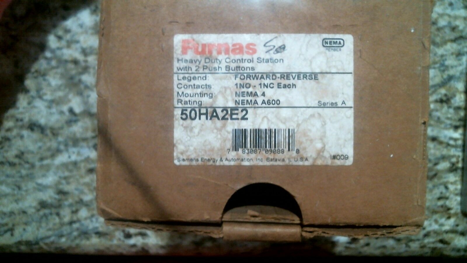 FURNAS 50HA2E2 HEAVY DUTY CONTROL STATION W/ 2 PUSH BUTTON FREE SHIPP