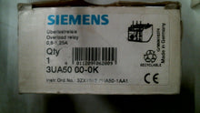 Load image into Gallery viewer, SIEMENS 3UA50 00-0K OVERLOAD RELAY 0,8-1,25A -FREE SHIPPING

