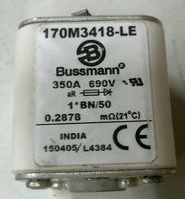 Load image into Gallery viewer, BUSSMAN 170M3418-LE TYPOWER ZILOX FUSE 690V 350A -FREE SHIPPING
