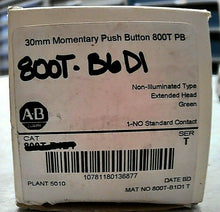 Load image into Gallery viewer, AB ROCKWELL 800T-B6D1 30MM MOMENTARY PUSH BUTTON 800T PB SERIES T 1-N.O. *FRSHIP
