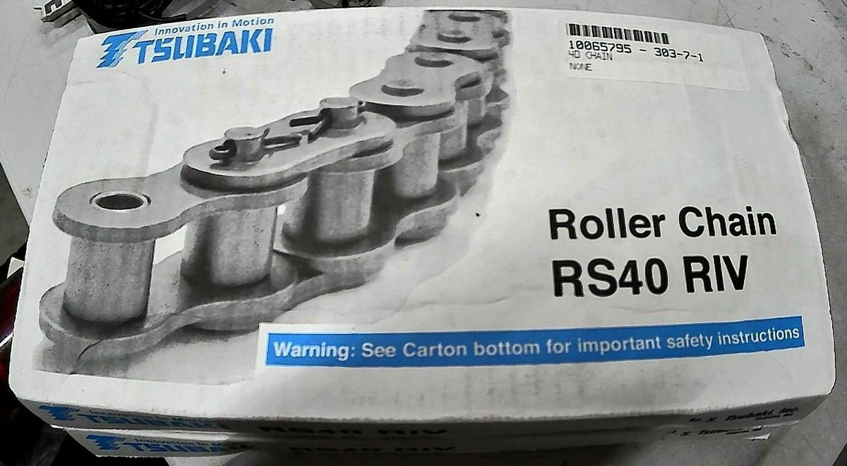 TSUBAKI RS40 RIV ROLLER CHAIN 10FT *FREE SHIPPING* – Trojan Supply