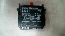 Load image into Gallery viewer, CUTLER HAMMER EATON  E22B1 CONTACT BLOCK  SERIES A1 6A 120V -FREE SHIPPING
