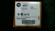 Load image into Gallery viewer, ALLEN BRADLEY 800T-P16W PILOT LIGHT XFMR WHITE LENS SER.U 120V  -FREE SHIPPING
