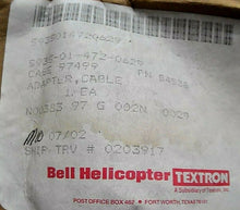 Load image into Gallery viewer, BELL HELICOPTER TEXTRON GLENAIR S4538 CABLE ADAPTER (5935-01-472-0629) *FREE SHP
