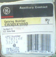 Load image into Gallery viewer, GE CR305X100D AUXILIARY CONTACT SIZE 0-9 600VAC 250VDC  - FREE SHIPPING

