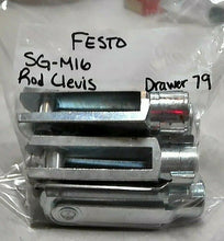 Load image into Gallery viewer, FESTO ELECTRIC SG-M16 ROD CLEVIS FEMALE/INTERNAL THREADS 4" O.A.L. *FREE SHIP*
