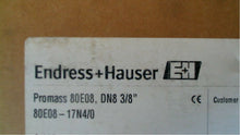 Load image into Gallery viewer, Endress &amp; Hauser 80E08-AFTSAARABAAA Promass 80 Flowmeter  80E08 DN8 3/8
