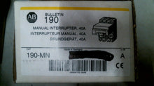 Load image into Gallery viewer, AB ROCKWELL 190-MN MANUAL INTERRUPTER W/190-P160 TRIP BLOCK SER.A -FREE SHIP
