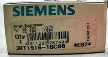 Load image into Gallery viewer, SIEMENS FURNAS ELECTRIC 3RT1916-1BC00 SURGE SUPPRESSOR 48-127VAC 70-150VDC *FSHP
