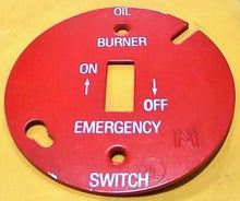 Load image into Gallery viewer, (QTY 8) RED ROUND OIL BURNER EMERGENCY SWITCH PLATE/COVER *FREE SHIPPING*
