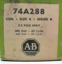 Load image into Gallery viewer, AB ROCKWELL 74A288 STARTER/CONTACTOR COIL SZ 4 SER K 440/480V 50/60HZ *FREE SHIP
