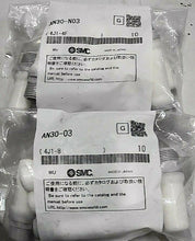 Load image into Gallery viewer, (LOT OF 10) SMC AN30-03 PNEU SILENCER RESIN BODY 3/8&quot; NPT 0-1MPA 30DB *FR SHIP*

