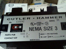 Load image into Gallery viewer, EATON CUTLER HAMMER C10EN2 CONTACTOR/STARTER w/ 120V COIL AUXILIARY SZ 3 *FR SH
