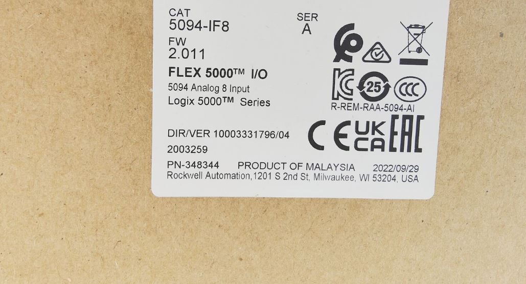 Allen-Bradley 5094-IF8 Flex 5000 Analog Curr/Volt Input, 8-P, A