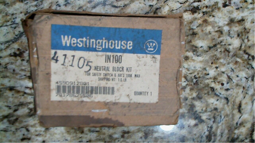 WESTINGHOUSE IN100 NEUTRAL BLOCK KIT 100A -FREE SHIPPING