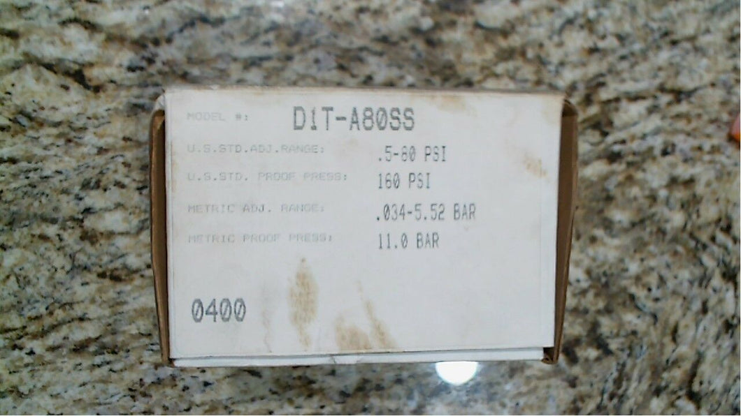 BARKSDALE D1T-A80SS PRESSURE OR VACUUM ACTUATED SWITCH - FREE SHIPPING