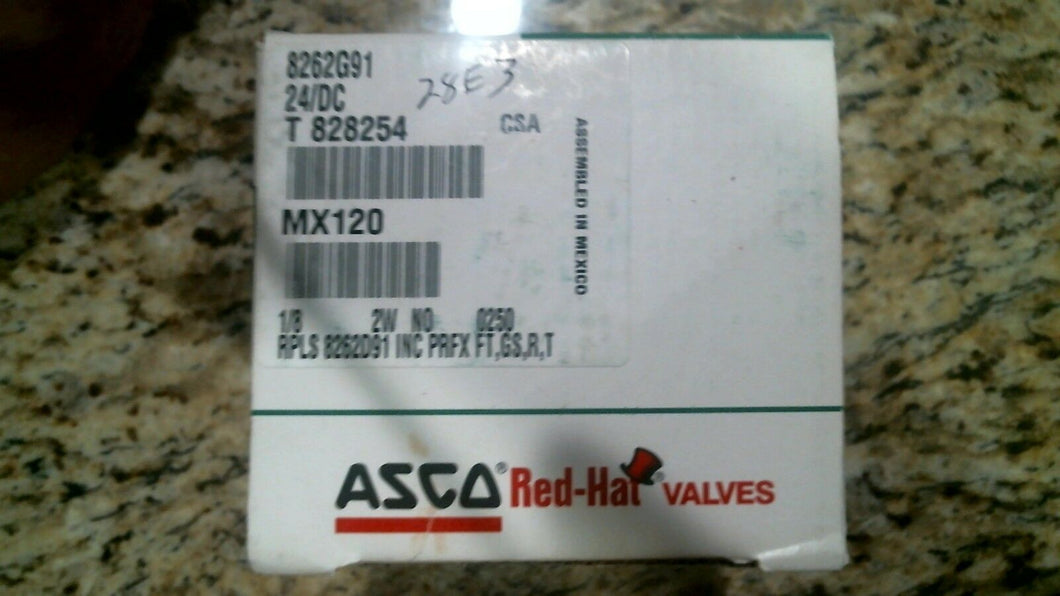 ASCO 8262G91 RED HAT SOLENOID VALUE -FREE SHIPPING