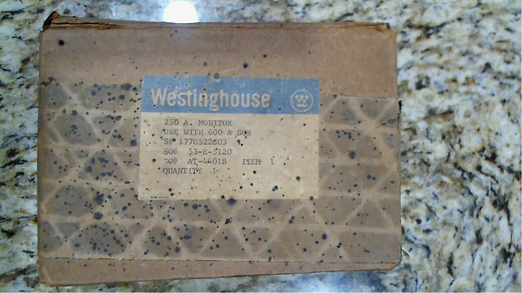 WESTINGHOUSE 177C522G03 CURRENT MONITOR 250A 600VAC - FREE SHIPPING