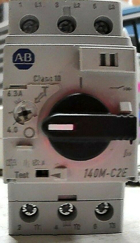 AB ROCKWELL 140M-C2E-B63 SER C BREAKER MOTOR PROTECTION 4-6.3A 600VDC 3P *FRSHIP