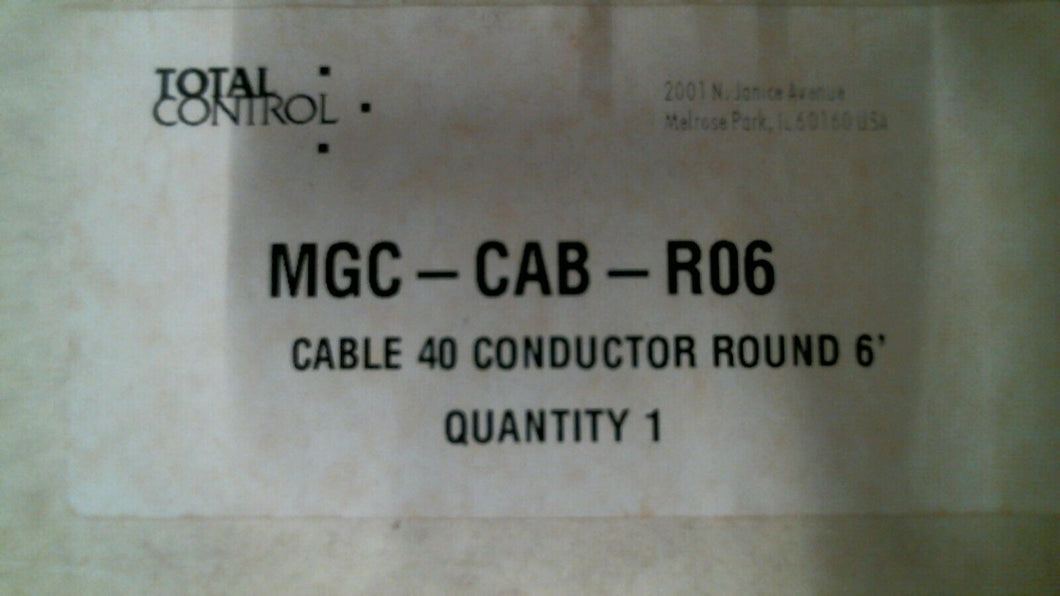 TOTAL CONTROLS MGC-CAB-R06 CABLE 40 CONDUCTOR ROUND 6FT -FREE SHIPPING