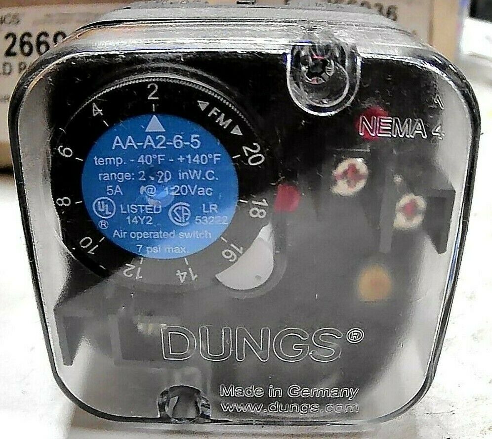 DUNGS 266936 (OLD P/N: 217-331A) AA-A2-6-5 AIR PRESSURE SWITCH 2