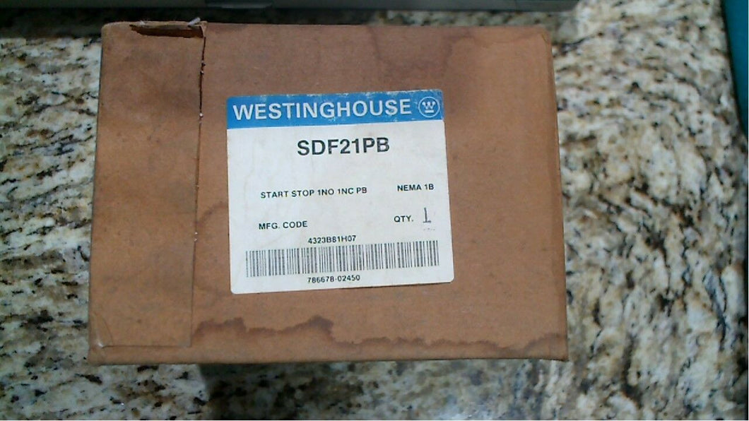 WESTINGHOUSE SDF21PB START STOP 1NO 1NC PUSHBUTTON - FREE SHIPPING