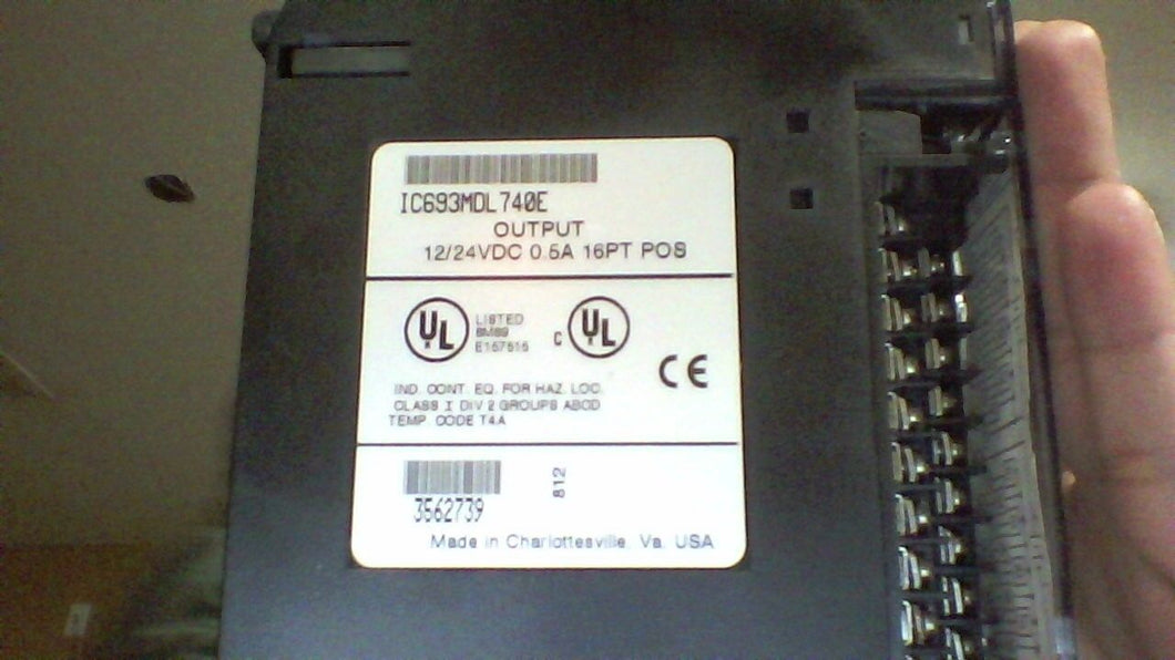 GE IC693MDL740E OUTPUT 16PT POS LOGIC 12/24VDC 0.5A - FREE SHIPPING