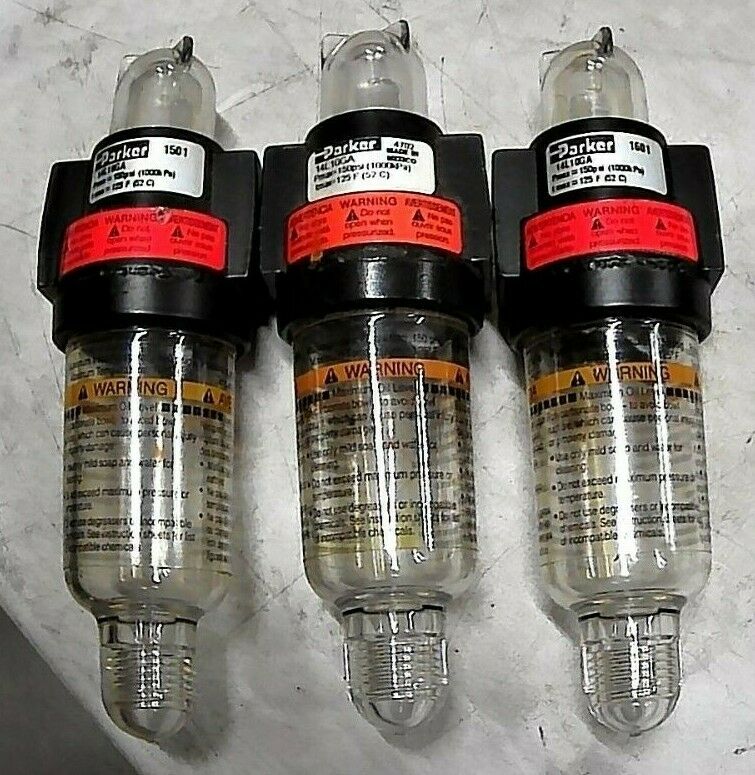 LOT/3 PARKER SCHRADER BELLOWS 14L10GA LUBRICATOR FILTER 1/4