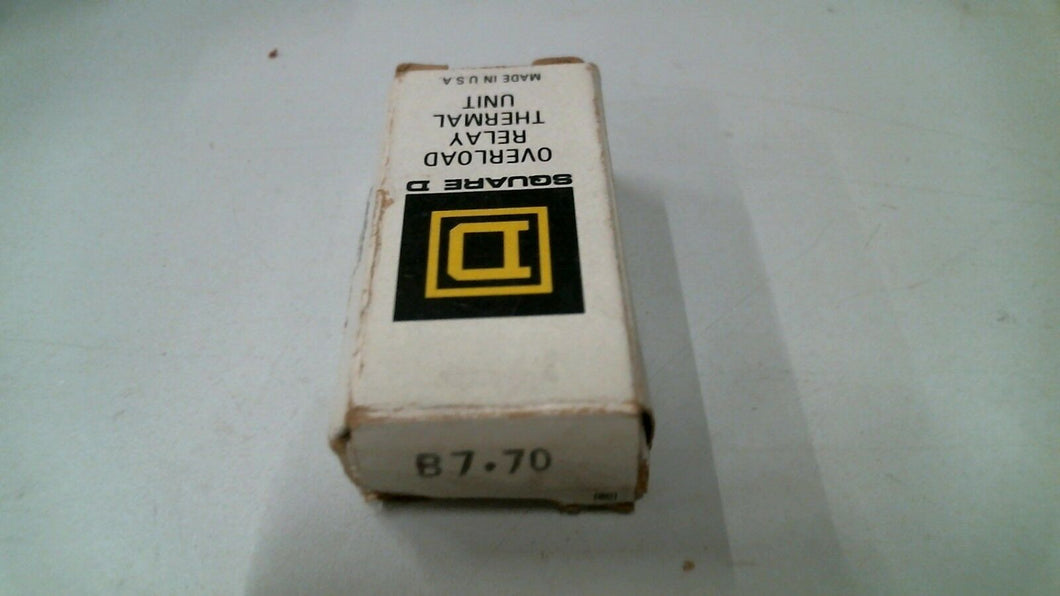 SQUARE D B7.70 OVERLOAD RELAY THERMAL UNIT -FREE SHIPPING